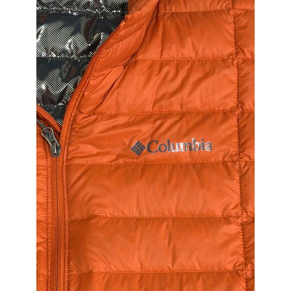 Columbia Puffer Vest Men’s Orange 590TD Omni Heat TurboDown Vest Size XL - Picture 4 of 8